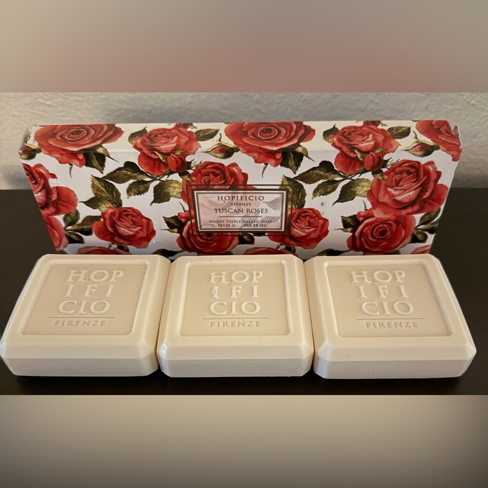 Hopificio Firenze Tuscan Roses Finest Triple Milled Soaps Set